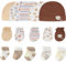 MAMIMAKA Baby Caps Handschuhe und dicke warme Socken Baumwolle Neugeborene Essentials Zubehör (Hüte+Handschuhe+Terry Socken),0-6 Monate