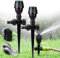 LIBRNTY 2 Piezas Aspersor riego por Pulso,Accesorio para Sistema de riego,Giratorio trípode aspersor,Irrigatore a trípode rotante automatico con Conectores de Manguera rápidos para jardín,céspedes…