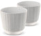 Tymar Blumentopf,Übertopf, 2er-Pack, Blumenübertopf aus Kunststoff, Matte, Runde Form (ø 20 cm, (2pack) ECO Weiß)