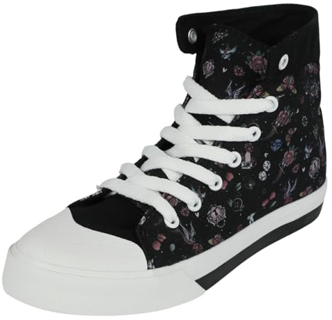 Rock Rebel by EMP Damen Schwarze high Sneaker mit Alloverprint EU41