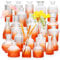 Brajttt Knospenvasen-Set mit 25 Stück, rot-orange Glasvasen in Großpackung, klein für Mini-Blumen, niedliches Vintage-Set für Hochzeit, Zuhause, Tafelaufsatz, Tischdekoration
