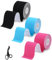 Toaren 3 Rollen Kinesiologie Tape(5m x 5cm) Kinesiotapes Sport Tape Muskelunterstützung Elastisches, Wasserfeste & Hautfreundliche, Selbstklebende Physio Tape für Knieschmerzen,Ellenbogen und Schulter