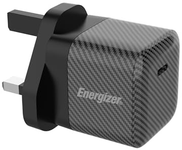 Energizer USB-C Ladegerät 30W GaN PD, UK-Stecker Typ G, Ultrakompakt, Reise | Galliumnitrid erwärmt sich weniger, Schnellladen für iPhone, Galaxy und Tablets, Taschenformat, integrierte Schutzfunktionen