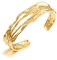 HEEYA Armreif Damen Gold Armreifen für Frauen Manschettenarmband Verstellbares Offenes Armband mit Geschenkbox Jubiläum Geburtstag Weihnachten