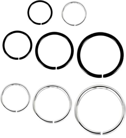 JEXOWIQ nasenpiercing - 8 pcs Nasenpiercing Nasenring Fake Nasenring 18G 1.0mm 6/8/10/12mm Chirurgenstahl Nase Lippe Ring Fake Ohrringe Tragus Helix Piercing Ring Schmuck Frauen Männer