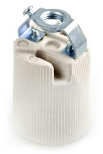 Douille E-27 en porcelaine M10, idéale pour éclairer avec style et élégance n'importe quel espace. Robuste et fonctionnel, parfait pour vos projets de décoration.