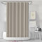 LUKDUNG Tenda da Bagno 180 x 200 cm, Antimuffa, per Vasca e Doccia, in Tessuto PEVA Impermeabile e Lavabile, con 12 Anelli, Beige