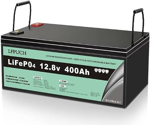 Leisure Batterie，12V(12.8V) 400AH LiFePO4 Batterie, Lithiumbatterie mit eingebautem BMS, geeignet für Photovoltaikanlagen, Energiespeichersysteme, Camping usw.