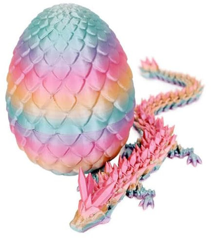 3D Gedruckter Dracheneier Drache,Realistische Beweglicher Drachen Figuren,Gelenkiger Kristall Dracheneier,Überraschung Easter Dracheneier Für Familie Freunde Kinder