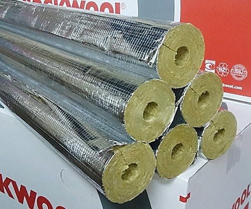 Original Rohrisolierung Rockwool alukaschiert Rohrschale Steinwolle 15x20 bis 114x50 (64x20 - 1m)