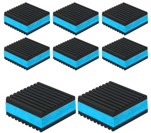TAICHEUT 8 Pack Rubber Anti Vibration Pads, 2 x 2 x 7/8 Inch Heavy Duty EVA Isolation Mats Reduce Noise Prevent Sliding for Air Compressor HVAC Washer Dryer