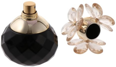 TOGEVAL Damenparfüm Eau De Parfum 55 ml Tragbares Glas Parfumflakon mit Zerstäuber für Frauen Schwarz