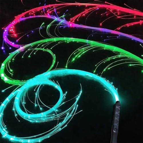 Frusta Da Ballo In Fibra Ottica, Ricaricabile, Rotazione A 360 Gradi,Frustino Spaziale 7 Colori 4 Modalità, LED In Fibra Ottica Frusta Rave, Eventi EDM, Festival Di Danza,Spettacolo Sul Palco