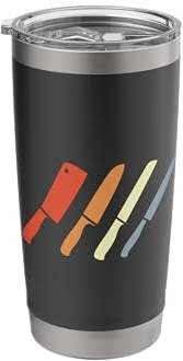 Vintage Knife Set Meat Enthusiast Butcher Stainless Steel Insulated Tumbler