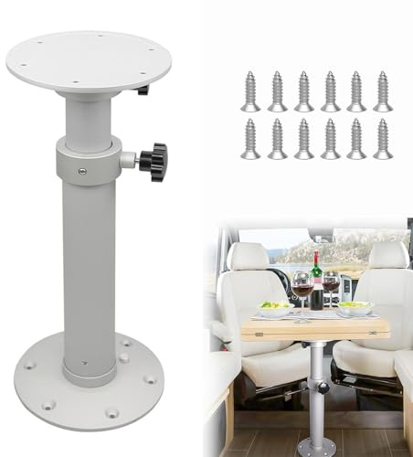 RATSTONE Pieds de Table pour Camping-Car, Tischbein Verstellbare, Hauteur Réglable 46-70 cm, Abnehmbare Verstellbare Aluminiumlegierung für Wohnmobil, Boot, Marine, Yacht