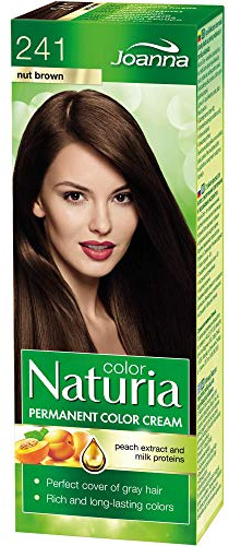 Joanna Naturia Color Permanent Hair Color Cream – Goodness of Milk Proteins and Peach Extracts – Premium-Quality Hair Dye – Provides Soft and Lustrous Hair – Long-Lasting Hair Colors – Nut Brown