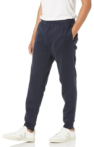 Amazon Essentials Pantaloni Sportivi da Jogging Taglio Rilassato, in Pile, Vestibilità Comoda Uomo, Blu Marino, XL