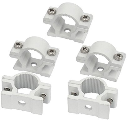 Aexit 25 mm Zwingen, Klemmen & Spanner Dia Wand montiert Aluminium Legierung Rohr Clip Clamp Rohrschellen und-Schraubzwingen Verschluss 5 x