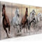 Runa Art Bild Pferde Wandbilder auf Vlies Leinwand 5 Teilig Wanddekoration Wohnzimmer Schlafzimmer 014156a