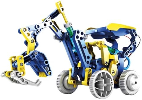 Velleman Robot byggsats, sol- och hydraulrobot, 12-i-1, leksaksrobot och STEM-byggleksaker