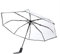 Wifehelper Transparente Regenschirme, die tragbaren dreifachgefalteten Damenmode-Regenschirm schwarz/Falten(Schwarz)