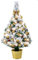 Mini Tabletop Weihnachtsbaum mit Schnee 50cm Künstliche Weihnachtskiefer Baum & Batteriebetriebene Beleuchtung & Weihnachtsball für Weihnachten, Schule, Zuhause, Esstisch Dekor (Alles in einem Set)