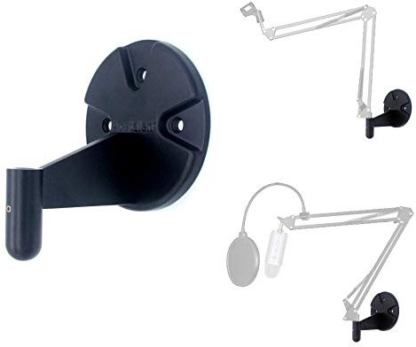 Wall Mount for Suspension Boom Arm, Round Plate and Attaching Holder Piece Compatible with Microphone Stand,Mobile phone Stand,Webcam Stand
