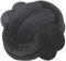 Modernes Knoten-Ball Dekokissen Samtstoff schwarz rund 20 x 20 cm Malni