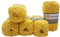 5 x 100g Strickwolle YarnArt Eco Cotton mit 85% Baumwolle, 500 Gramm Wolle einfarbig (gelb 764)