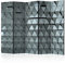murando Raumteiler Foto Paravent 3D Effekt Abstrakt 225x172 cm beidseitig auf Vlies-Leinwand Bedruckt Trennwand Spanische Wand Sichtschutz Raumtrenner Design geometrisch blau Dreiecke f-A-0478-z-c