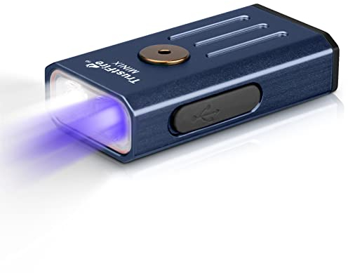 TrustFire Lampe de Poche LED Ultra Lumineuse Mini X Pour Enfants - Petite UV Porte-clés Rechargeable - Gris Foncé