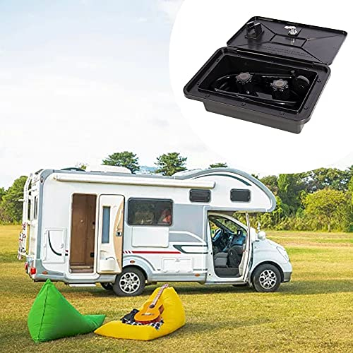 Fiacvrs Kit de cabine de douche extérieure pour camping-car, résistant aux intempéries, pièces et accessoires, boîte de douche extérieure avec serrure et clé (Noir)