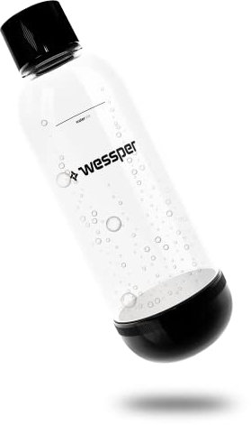 Wessper Trinkflasche, Hochwertige 800 ml PET Flasche für Wassersprudler-Saturator | Kunststoff Flasche BPA-FREI Kompatibel Wassersprudler | aus Recyceltem Kunststoff
