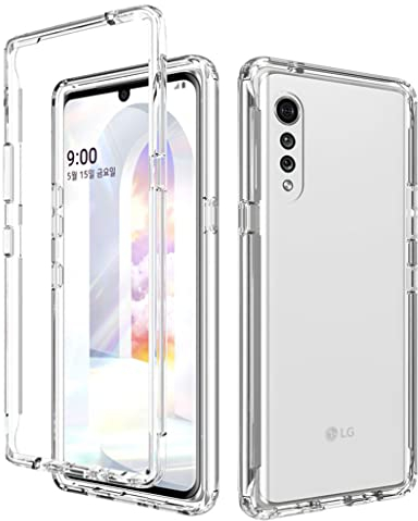 GOGME Coque pour LG Velvet 5G/4G, Full Body Protection Housse de Gradient Color Très Mince TPU Bumper Case Cover, Étui de Antichoc Silicone Souple pour LG Velvet 5G/4G, Blanc