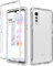 GOGME Hülle für LG Velvet 5G/4G, [Fallschutz, rutschfest] 360-Grad-Ganzkörper Handyhülle Farbverlauf Ultradünne TPU Transparent Silikon Schutzhülle Stoßfeste Cover Case, Weiß