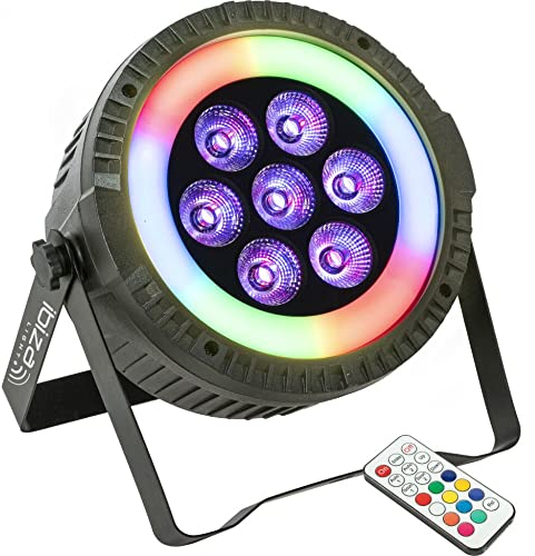 IBIZA THINPAR-LED-RING LED PAR Scheinwerfer Disco DJ Party Club Effekt Floorspot Effektlicht Fernbedienung DMX Stroboskop