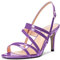Castamere Donna Medio Tacco Heel Aperte sulla Punta Slingback Sandali Cinturino alla Caviglia Sexy da Matrimonio Feste 8.5 CM Heels Viola 42 EU