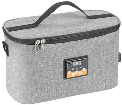 Uposao Car Bottle Warmer Baby, 12V Car Food Warmer Bag Portable Car Thermostat Heating Baby Food Milk Tote Insulation Pouch for Travel, Camping, Picnic, Family Gathering