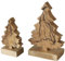 BOLTZE 2tlg Set Deko-Aufsteller Percha I H 15cm & 22cm I Deko-Tanne aus Mango-Holz I Weihnachtsbaum I Weihnachts-Deko Baum I Wohnzimmer, Esstisch I Advents-Dekoration zum Hinstellen I Christmas X-Mas