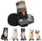 Eyein Hundeschuhe Pfotenschutz, 2 Stück atmungsaktiv Hundeschuhe mit Rutschfester Sohle und reflektierendem Klettverschluss für kleine, mittlere und große Hunde, Sport im Freien, Schwarz, Größe 4