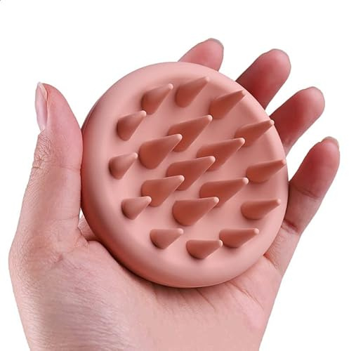 Eowppue Kopfhaut Massagebürste Silikon Scalp Massager Kopfmassage Bürste Für Peeling Und Stimulieren Das Haarwachstum Reduziert Schuppen Premium Kopfmassage Bürste（Rosa）