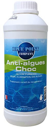 Algicide Anti-Algues Choc Piscine, rattrapage Eau Verte │Anti Eau Verte/Trouble, Traitement Anti-algues │Produit Double Action, Action d’Urgence Contre Les algues (1L)