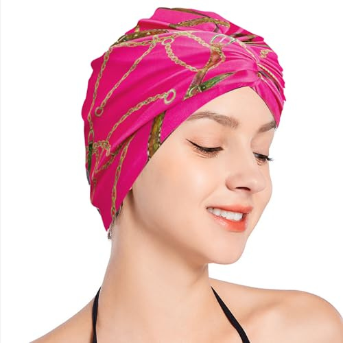 SUNTRADE Women Lady Girls Bathing Cap Long Short Hair Swiming Cap Pleated Knotted Turban Hats Non-Waterproof Swim Cap