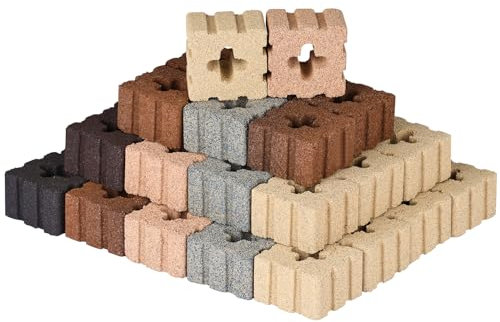 RealPlus Aquarium Filter Media 40pcs Bio Ceramic Brick for Marine and Freshwater Aquarium Canister Filter Pond Fish Tank (1.8 x 1.8 x 1.1)