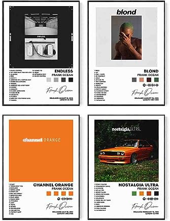DIDIDO Frank Poster, Ozean-Albumcover, signiert, limitierter Druck, Rapper, Musikposter, Leinwand, Wandkunst, Zimmer, ästhetisches Set, für Teenager und Mädchen, Wohnheim-Dekoration, 20,3 x 25,4 cm,