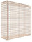 Gabion rouillé 100 cm x 100 cm x 30 cm (L x H x P), maille 5 cm x 5 cm, spirale