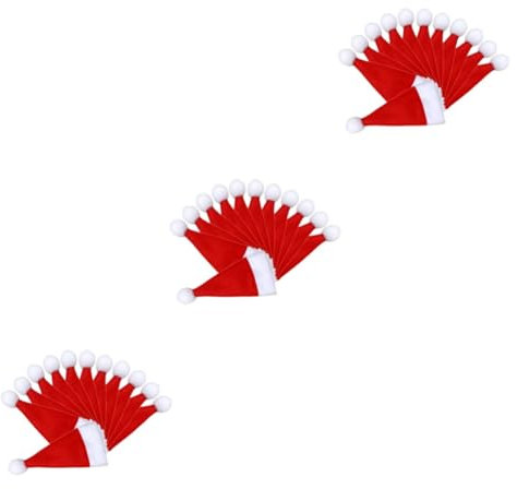 ABOOFAN 48 Pièces noel noël christmas bouchon bouteille cache bouteille Tissu brossé argenterie bouchon de bouteille de vin chapeau ensemble de couverts