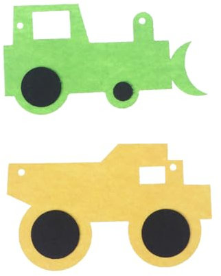 ibasenice Trendy Geburtstag Banner Lkw Fahrzeug Wimpelkette Vlies für Jungen und Mädchen Schlafzimmer