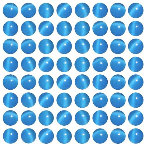 MJDCB 45 piezass Cuentas de Ojo de Gato Azul Cielo 8mm Abalorio de Cristal Redondas Sueltas para Hacer Joyería Pulsera Collar Pendientes Bisutería Accesorios