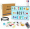 Light Box Kinder mit Farbwechsel - Lightbox mit Buchstaben Leuchtkasten mit Buchstaben Set 386 Schwarz & Farbige Buchstaben & Emoji & 2 Marker Lichtbox Deko Teenager Mädchen Zimmer Leuchttafel